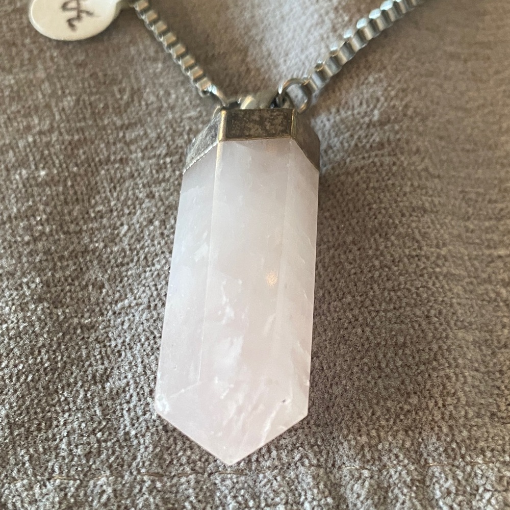 Rose Quartz Pendant Necklace
